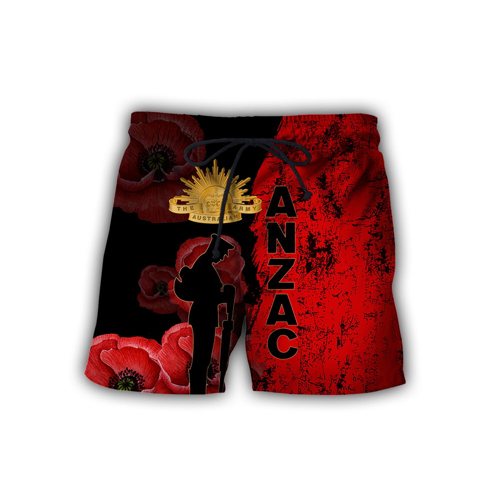 Premium Personalized Anzac Day Poppy 3D Printed Unisex Shirts TN