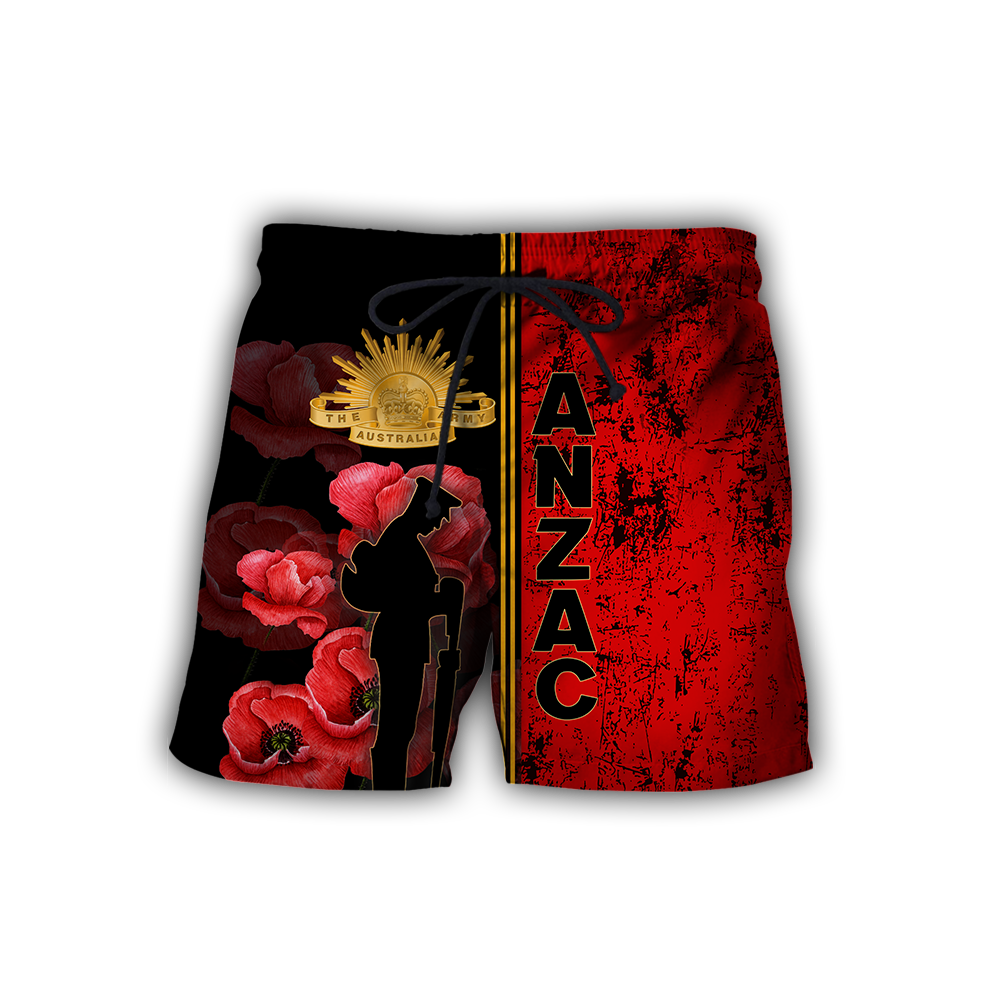 Premium Anzac Day Australian Army Poppy 3D Printed Unisex Shirts TN NTN03042104