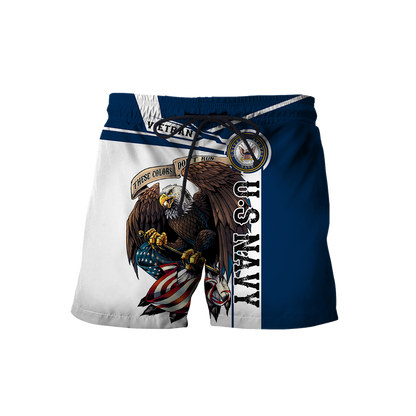 Custom name US Navy Veteran 3d printed shirts Proud Military NTN18052104
