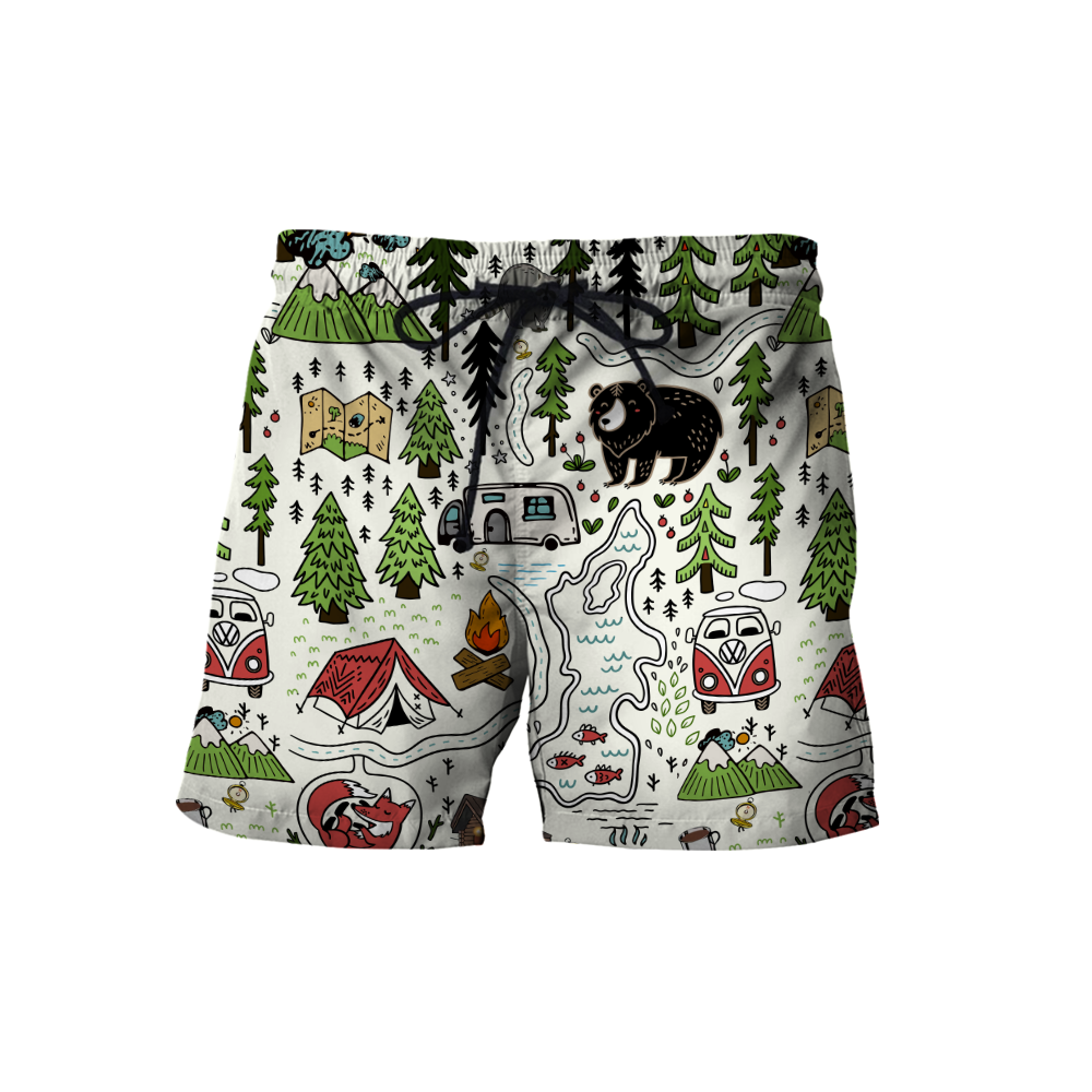 Camping 3D All Over Printed Unisex Shirts Camp Maps