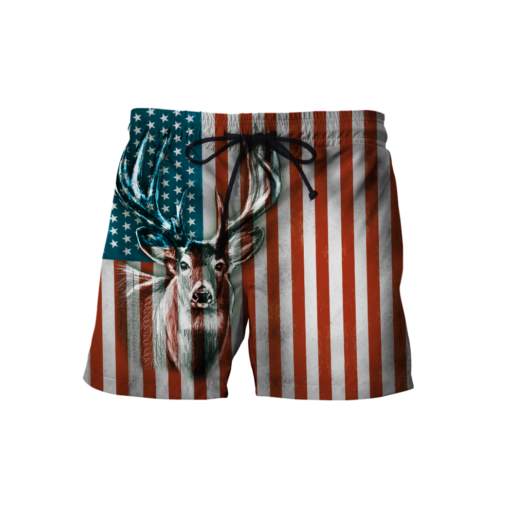 US Deer Persionalized Name 3D All Over Printed Shirts MH21052101