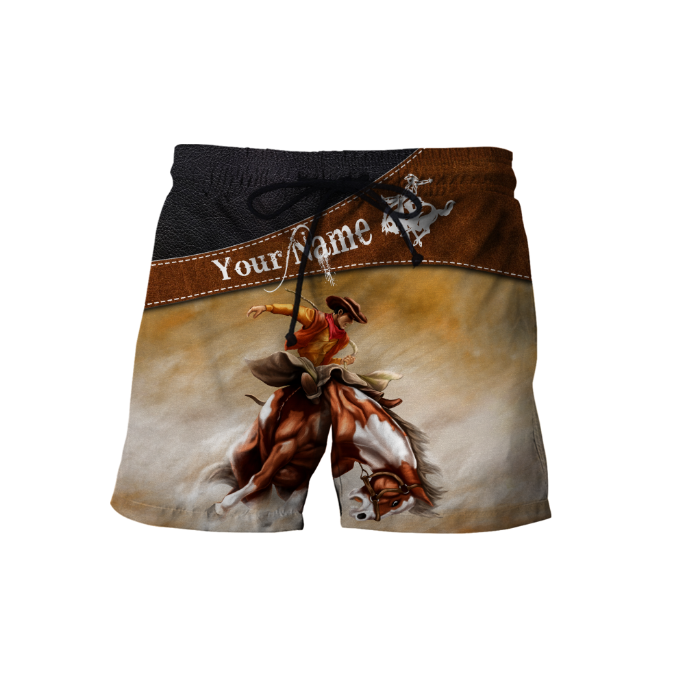 Personalized Name Rodeo 3D All Over Printed Unisex Shirts Bronc Riding