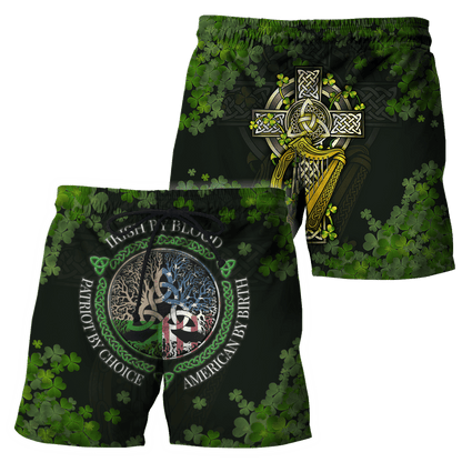 Irish 3D All Over Printed Unisex Shirts Saint Patrick's Day Irish By Blood