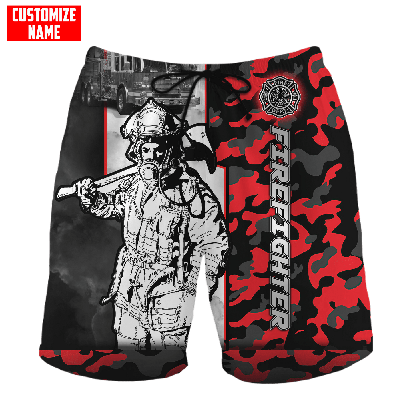 Customize Name Firefighter 3D All Over Printed Unisex Shirts