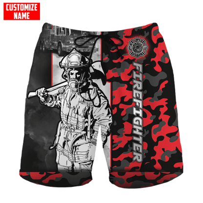 Customize Name Firefighter 3D All Over Printed Unisex Shirts