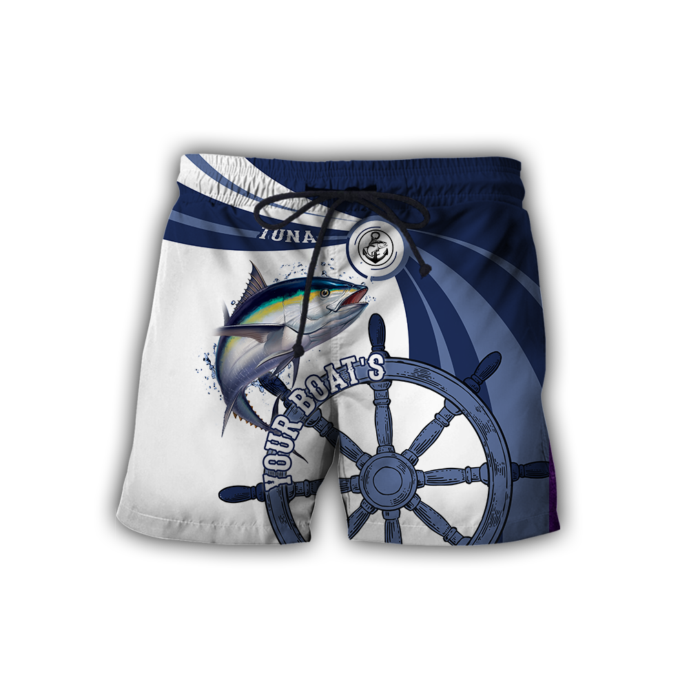 Custom name Tuna fishing boat team Catch and Release 3D Design print shirts