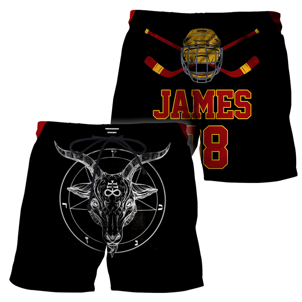 3D All Over Printed Hockey Satanic Unisex Shirts Custom Name Custom number  XT