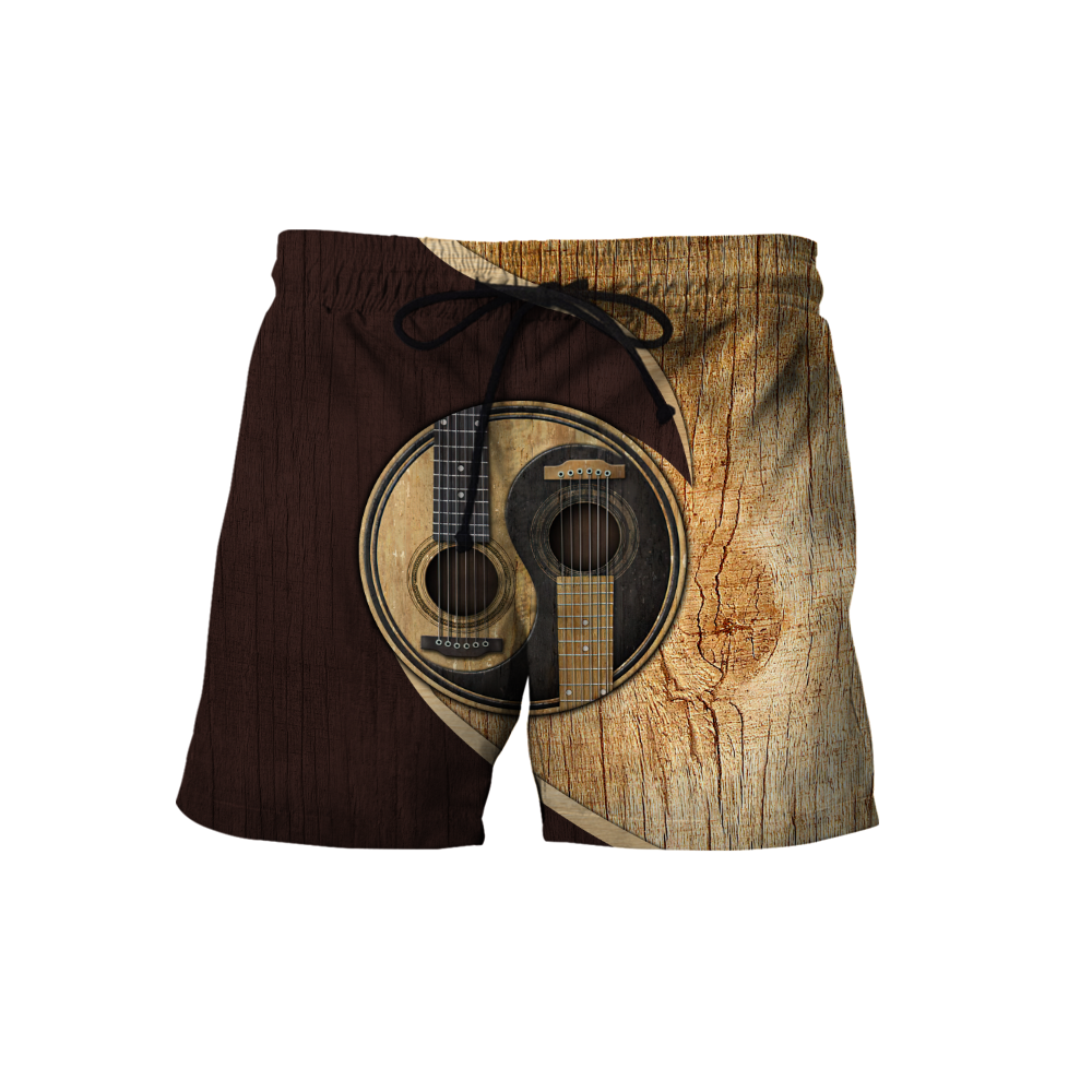 Guitar Yin And Yang Musical Instrument 3D All Over Printed Shirts For Men And Women