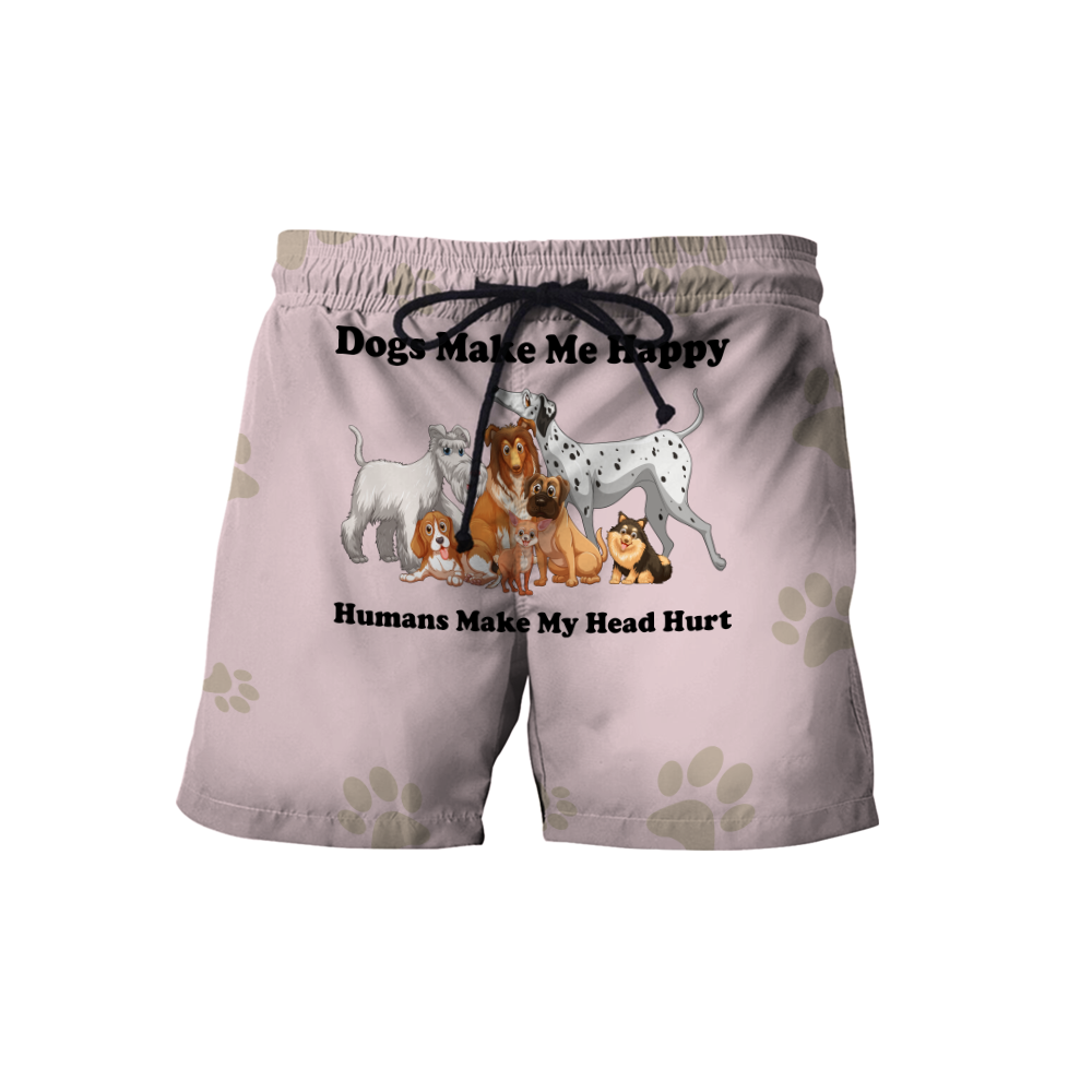 3D All Over Printed Dog Make Me Happy Unisex Shirts XT