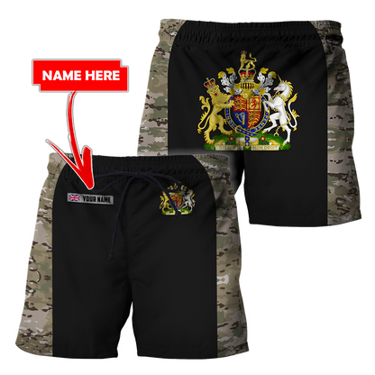 Personalized Name XT Bristish Veteran Coat of Arms 3D Printed Shirts TNA01042105
