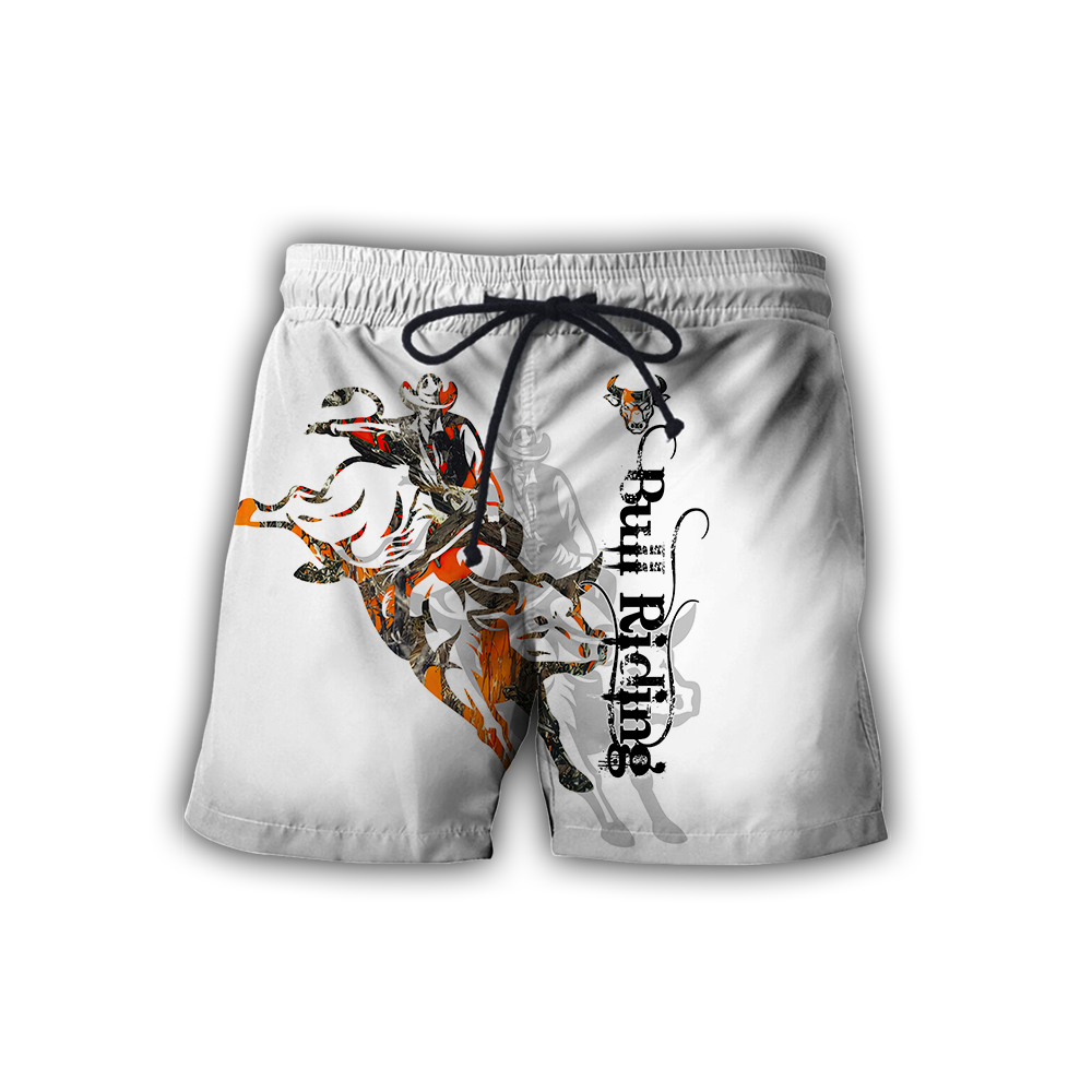Personalized Name Bull Riding 3D All Over Printed Unisex Shirts Tattoo Ver 3