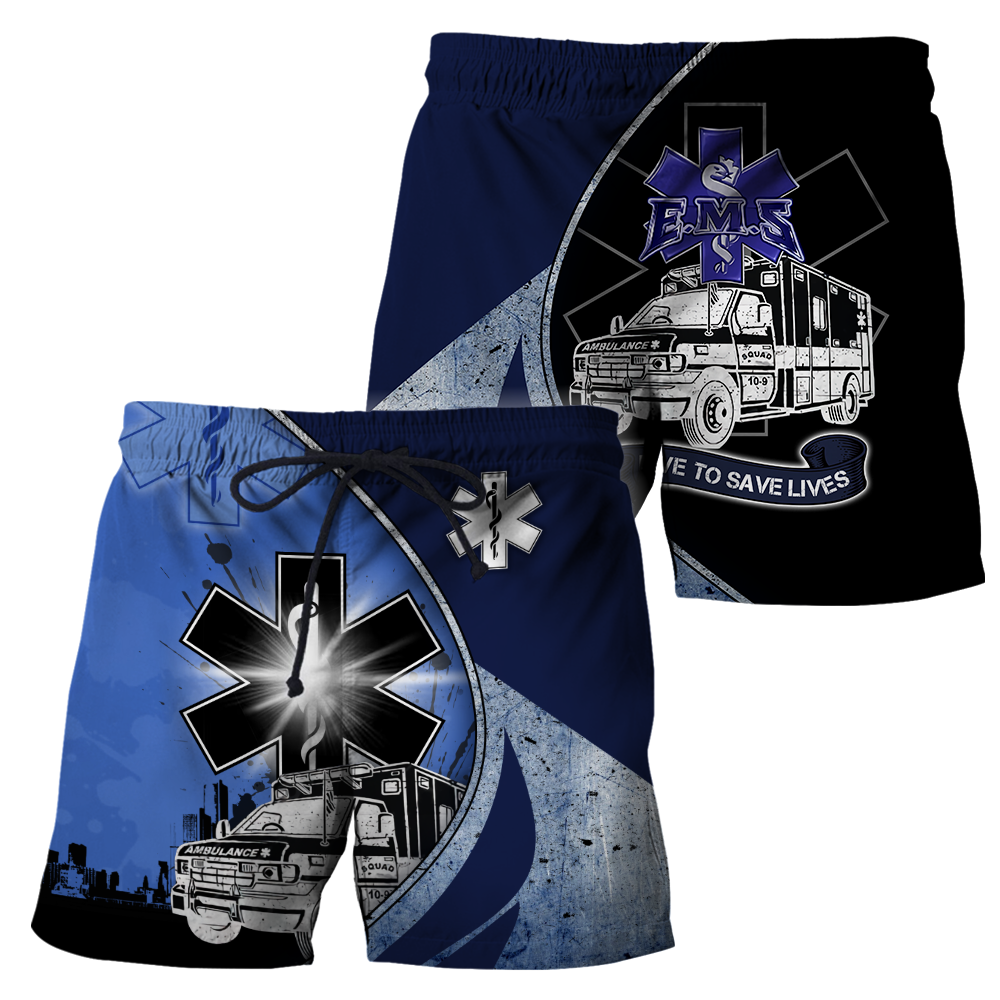 Premium Customized Name n Flag 3D All Over Printed Unisex Shirts For EMS Worker