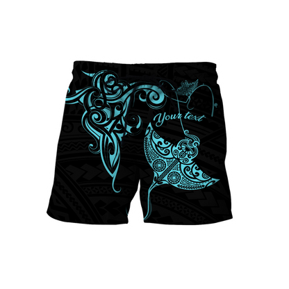 Amazing Polynesian Blue Ray Tattoo Personalized Unisex Deluxe Hoodie ML