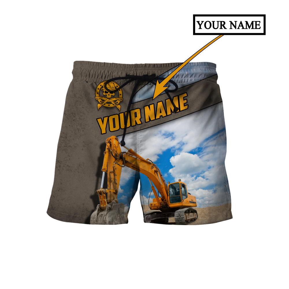 Premium Personalized 3D Printed Excavator Operator Shirts MEI