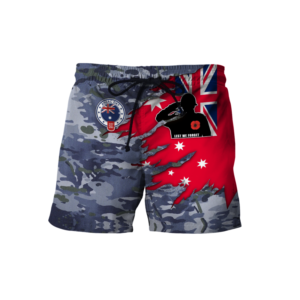 Anzac day remembrance Kiwi and Australia Navy Veteran Camo 3D print shirt