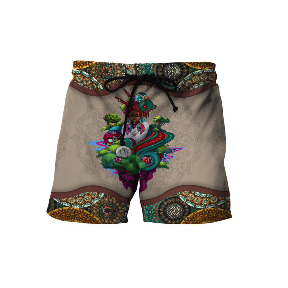 African Girl Pattern Unisex Deluxe Hoodie ML