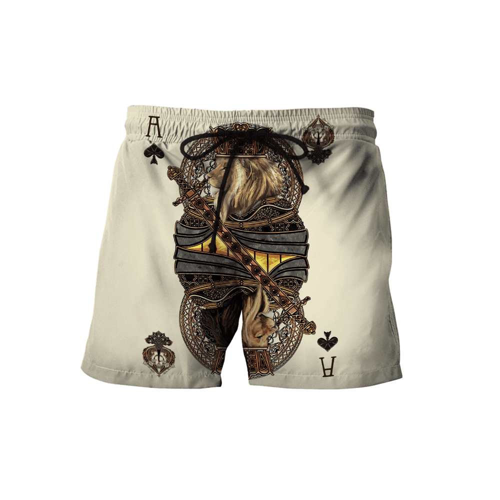 Summer Collection - Lion Ace Spade 3D All Over Printed Unisex Shirts