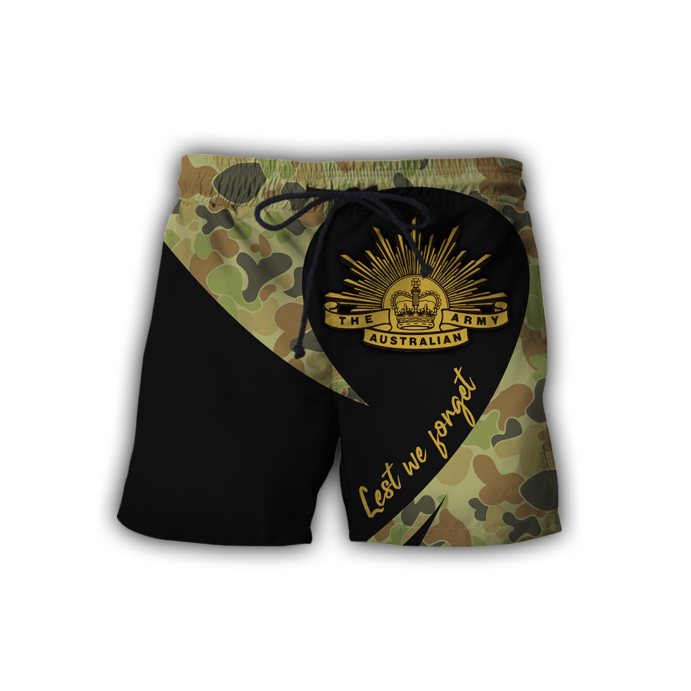 Anzac Day Lest We Forget Australian Army Camo 3D Printed Unisex Shirts TN