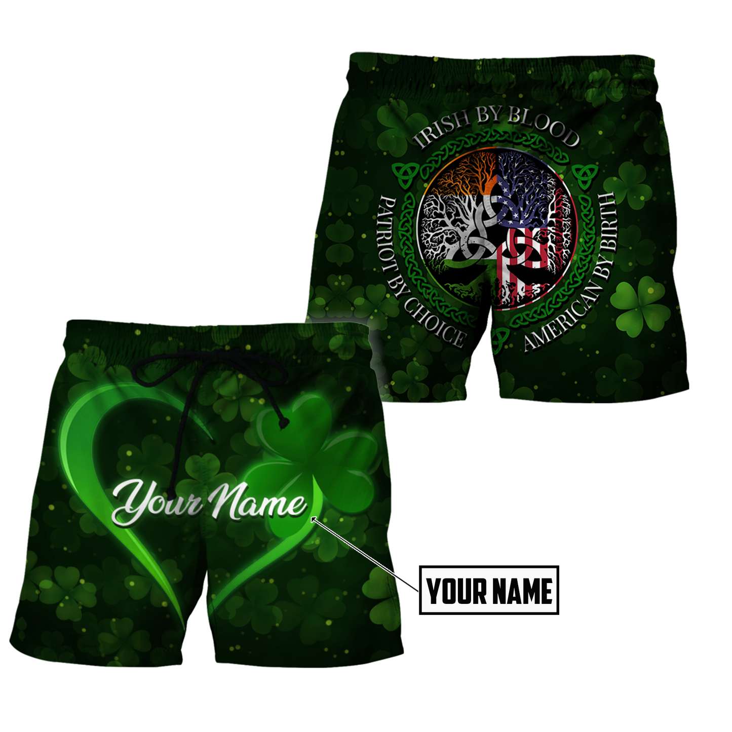 Irish By Blood American By Birth 3D All Over Printed Shirts