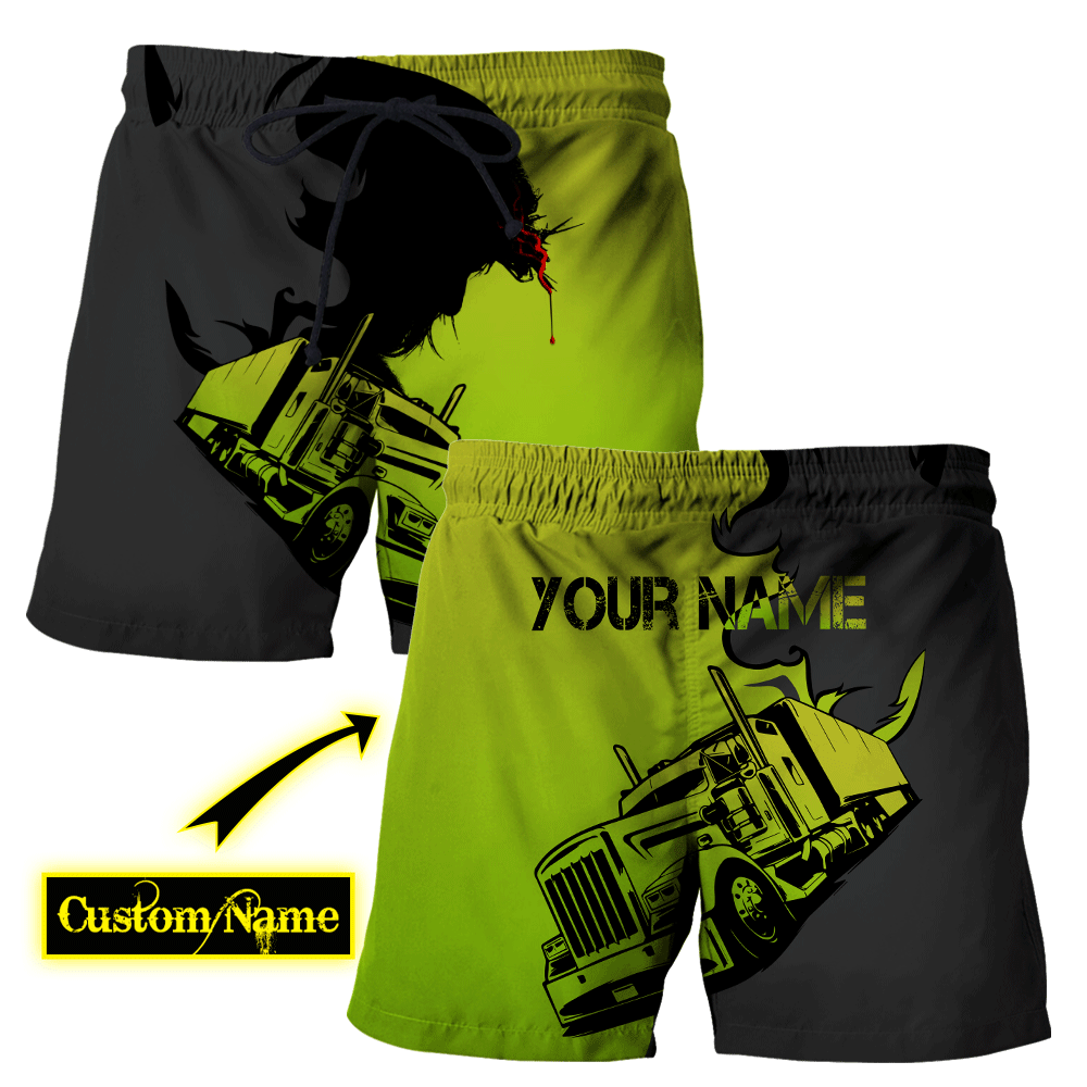 Personalized Name Trucker 3D All Over Printed Shirts For Men and Women