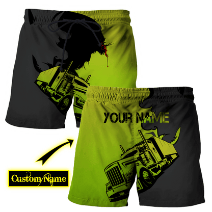 Personalized Name Trucker 3D All Over Printed Shirts For Men and Women