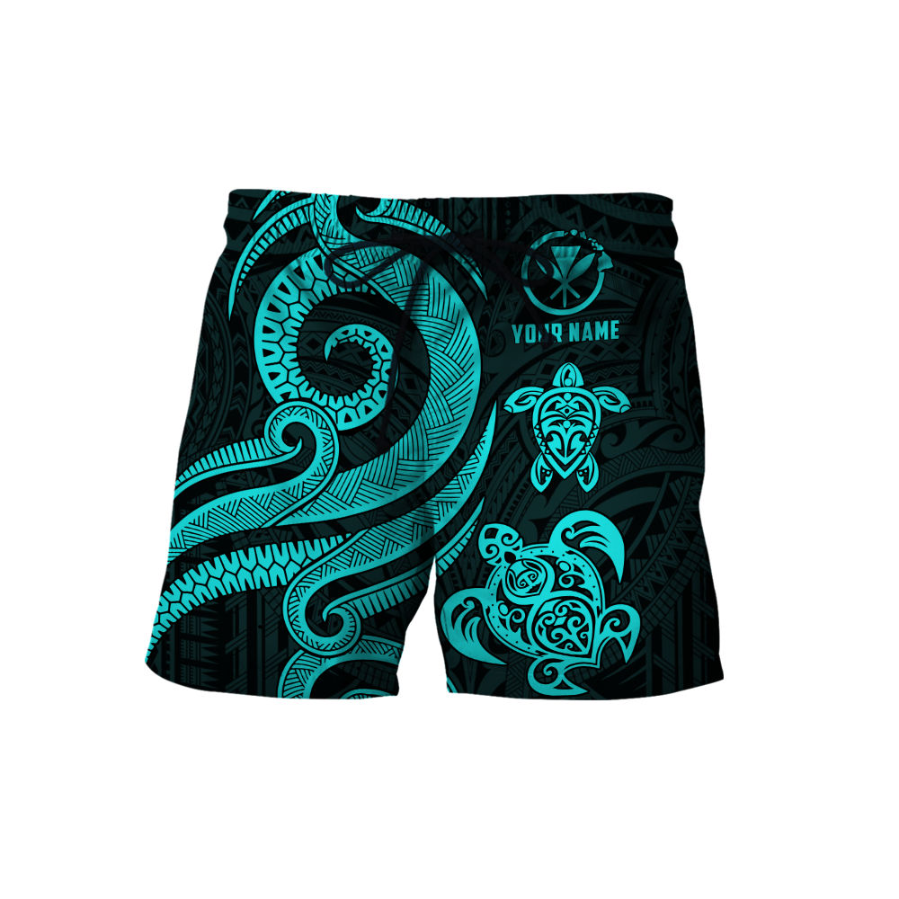 Kanaka Polynesian Turtle Personalized Name 3D Unisex Shirt