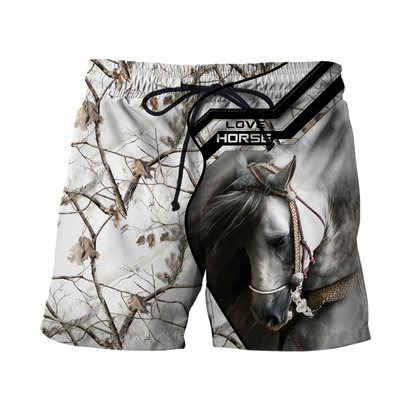 Beautiful White Horse 3D All Over Printed Shirts For Men And Women TR1911205CL