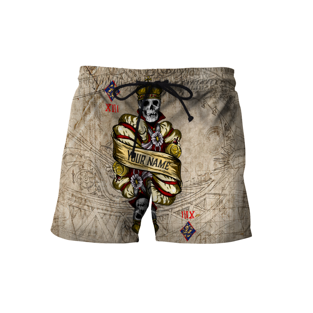 Customize Name Poker King Skull 3D All Over Printed Hoodie Shirts For Men And Women MH09122005ND