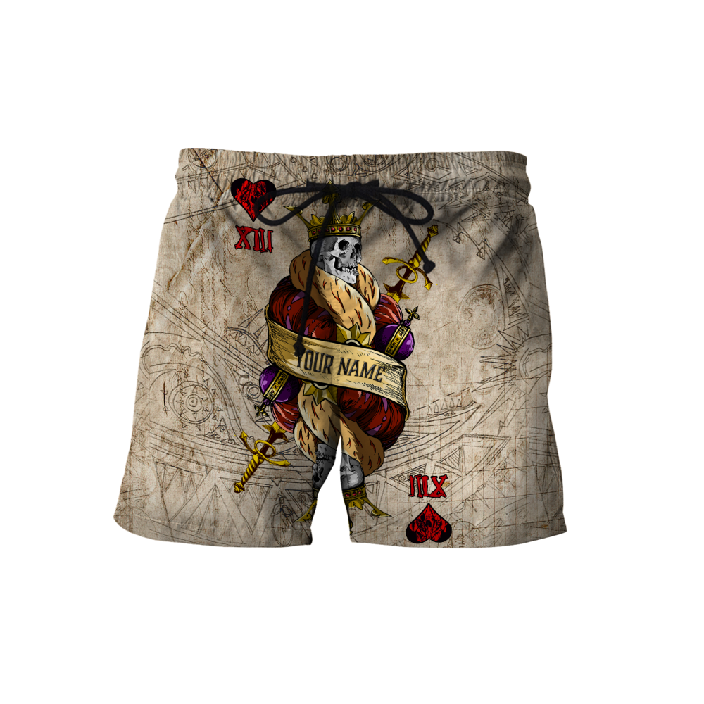 Customize Name Poker King Skull 3D All Over Printed Hoodie Shirts For Men And Women MH09122004ND