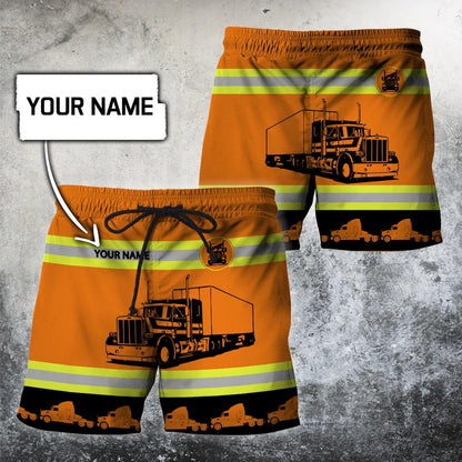 Personalized Name Trucker 3D All Over Printed Shirts For Men and Women