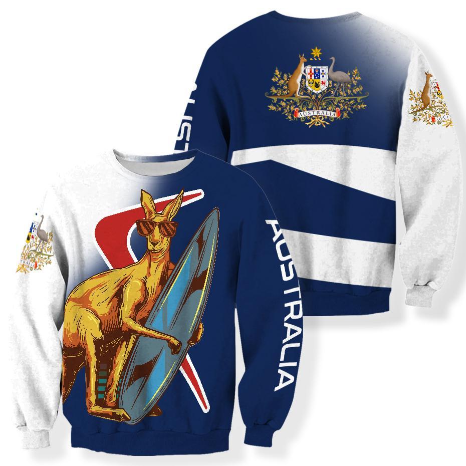 Kangaroo And Boomerang Of Australia Hoodie-Apparel-HD09-Sweat Shirt-S-Vibe Cosy™