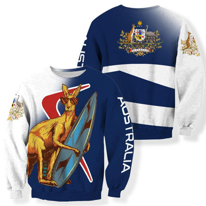 Kangaroo And Boomerang Of Australia Hoodie-Apparel-HD09-Sweat Shirt-S-Vibe Cosy™