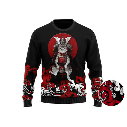 Cat Samurai 3D All Over Printed Unisex Shirts