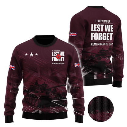 Remembrance Day Lest We Forget 3D All Over Printed Unisex Shirts