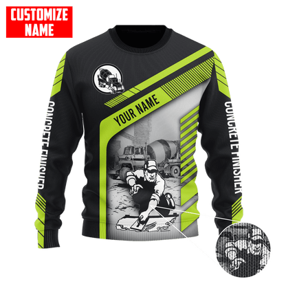 Concrete Finisher with Poured concrete Custom name 3D Printed Shirts