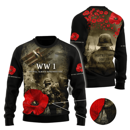 Remembrance Day Lest We Forget 3D All Over Printed Unisex Shirts