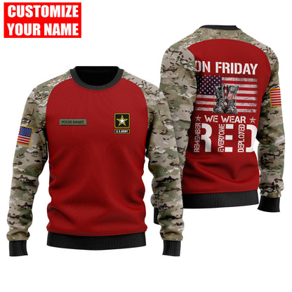 Customized name US Army 3D All Over Printed Unisex Shirts