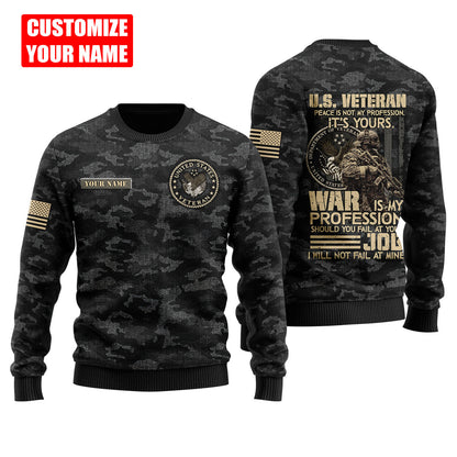 Custom Name US Veteran 3D All Over Printed Unisex Shirts