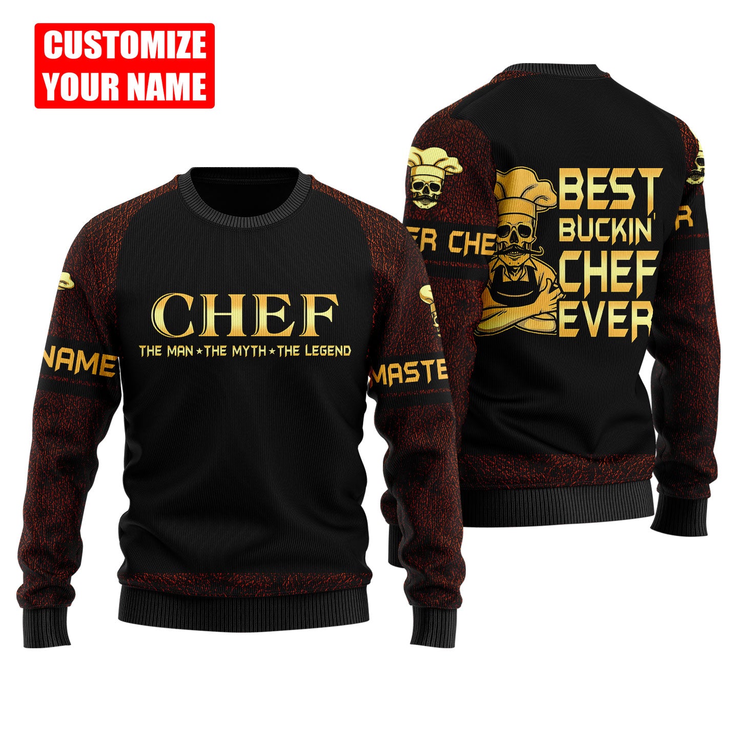 Custom Name Master Chef 3D All Over Printed Unisex Shirts