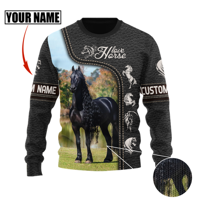 Personalized Name Premium Horse 3D All Over Printed Unisex Shirts CB