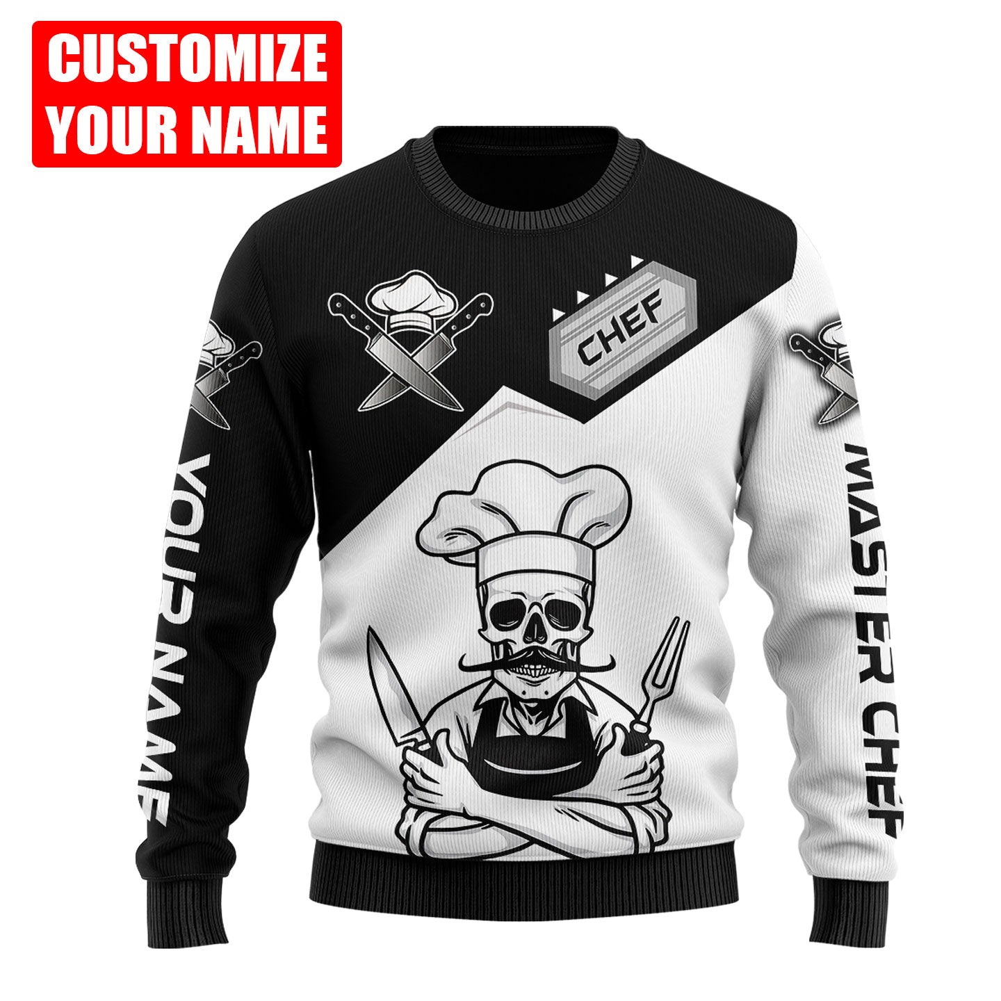 Custom Name Master Chef 3D All Over Printed Unisex Shirts