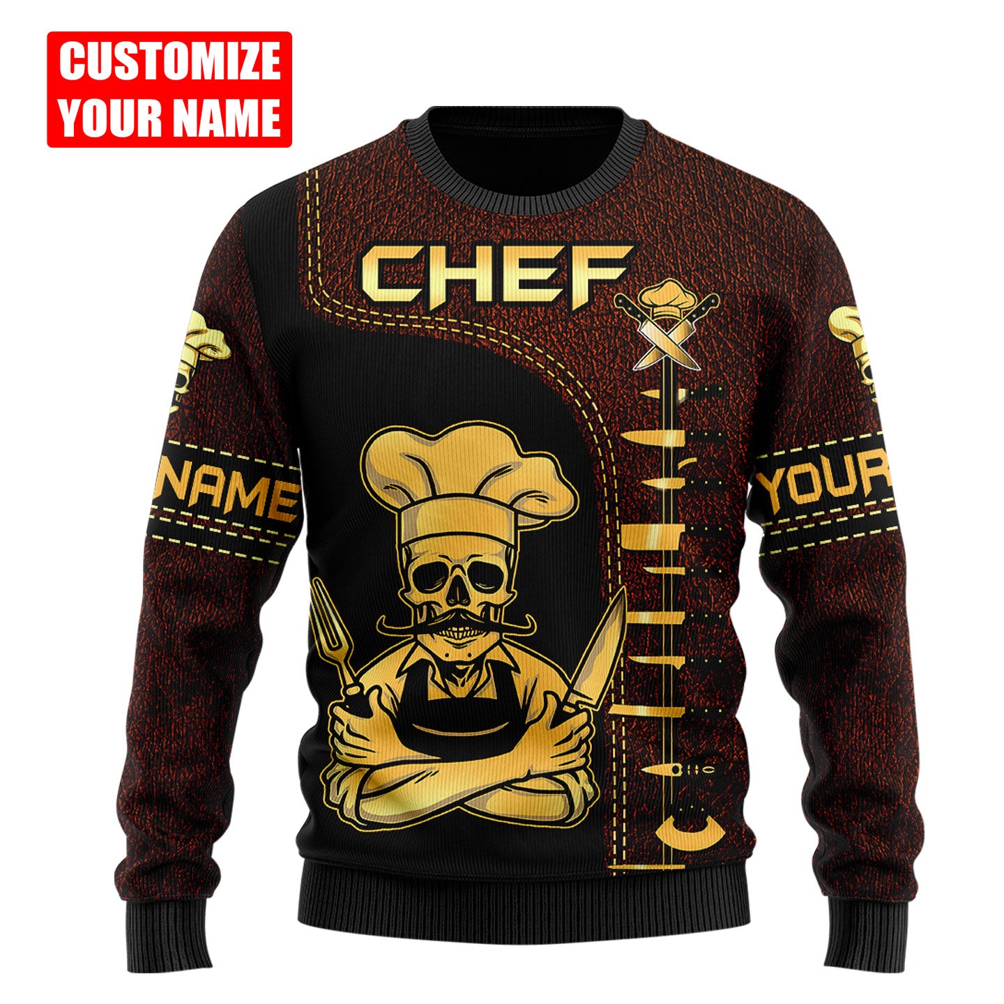 Custom Name Master Chef 3D All Over Printed Unisex Shirts
