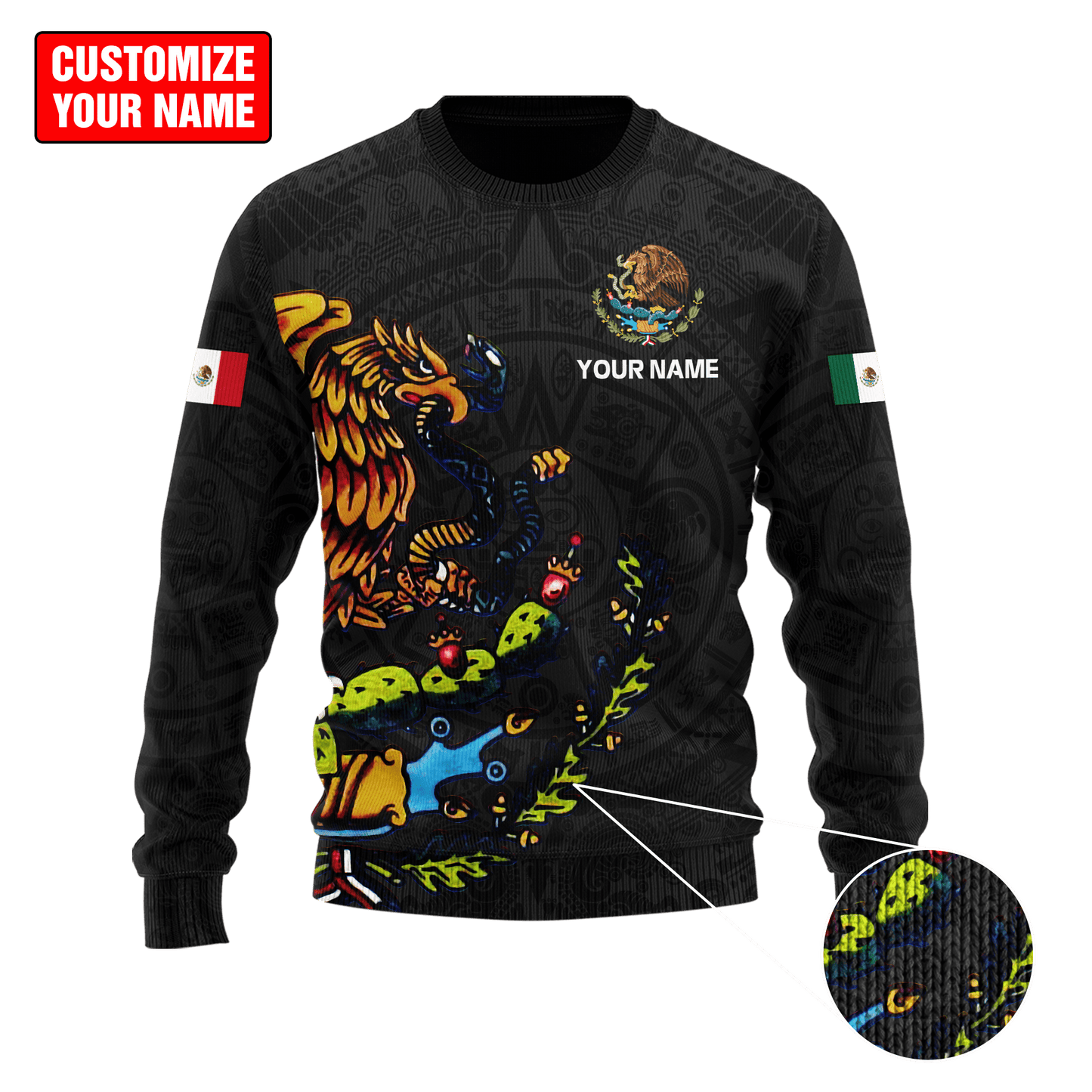 Personalized Name Mexico 3D All Over Printed Unisex