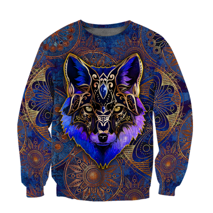 The Alpha Wolf 3D All Over Printed Unisex Deluxe Hoodie ML