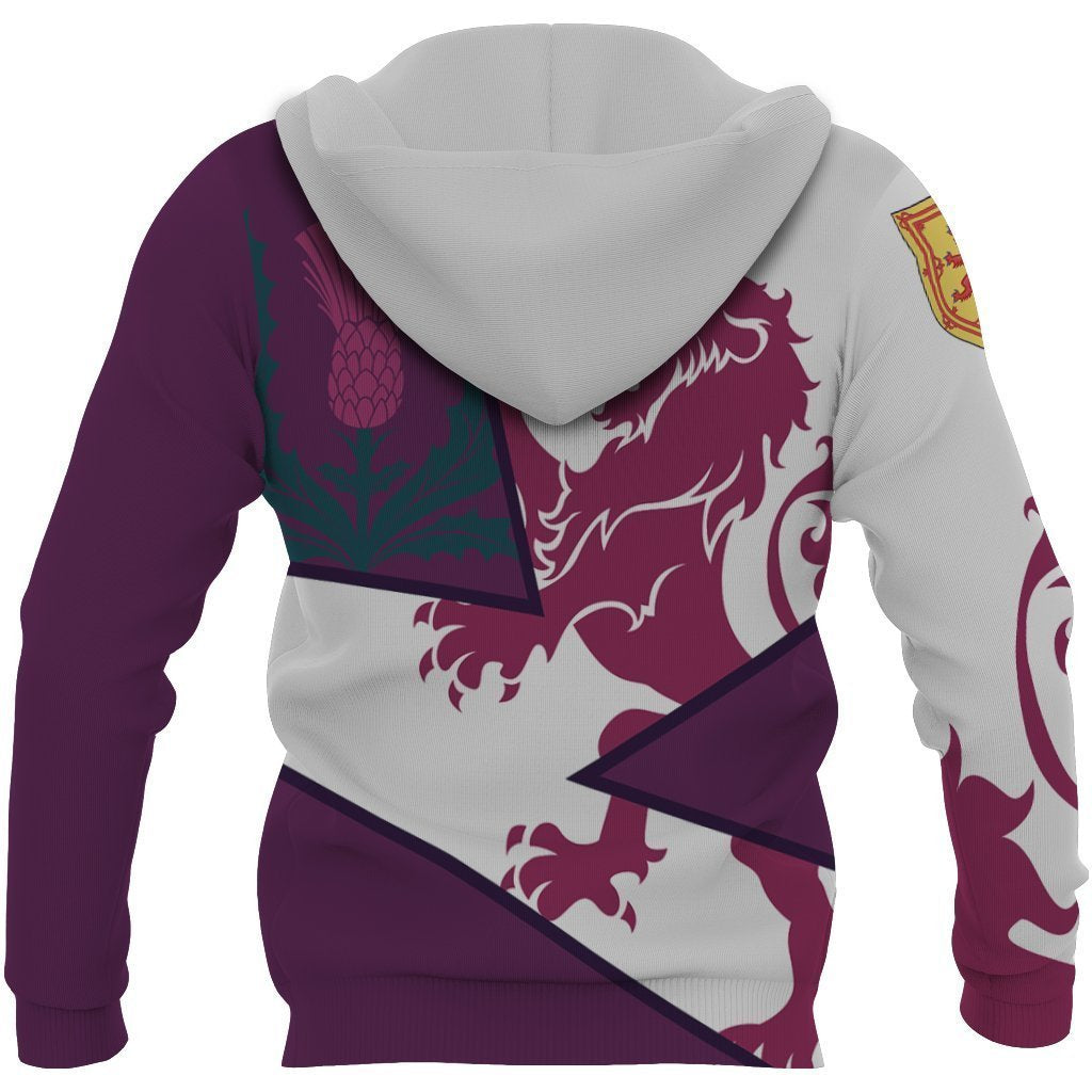 Scotland Hoodie - Scottish Royal Lion 1990s Purple NNK1526-Apparel-PL8386-Hoodie-S-Vibe Cosy™