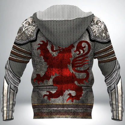 Scotland Armor Knight Warrior Chainmail 3D All Over Printed Shirts For Men and Women TT290201-Apparel-TT-Hoodie-S-Vibe Cosy™