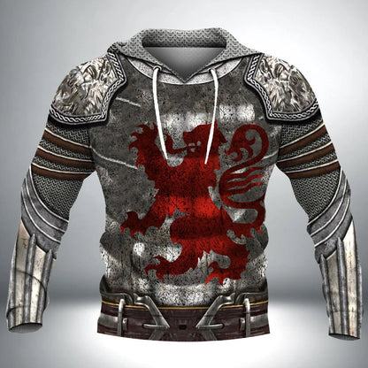 Scotland Armor Knight Warrior Chainmail 3D All Over Printed Shirts For Men and Women TT290201-Apparel-TT-Hoodie-S-Vibe Cosy™