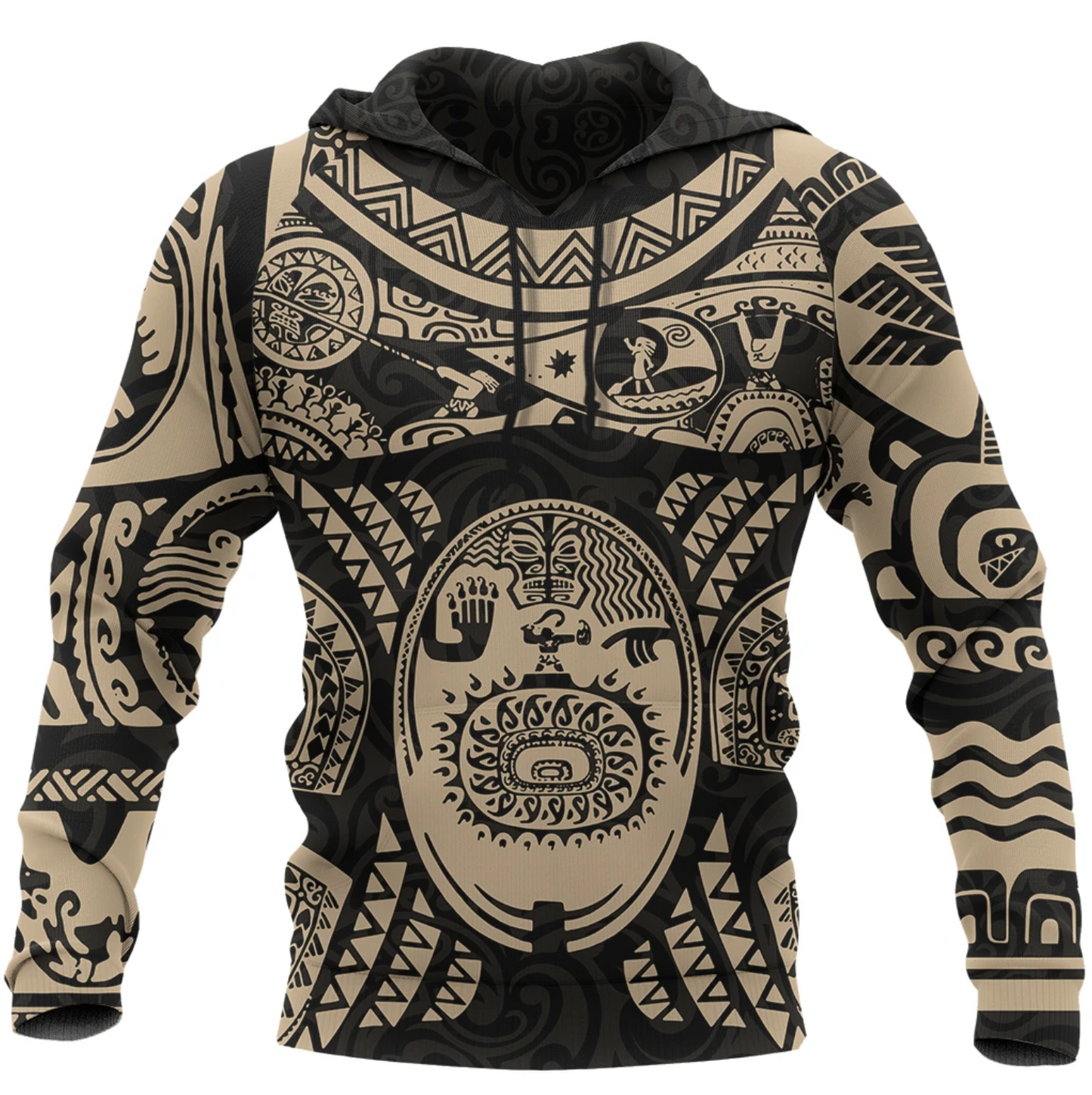 Maui Tattoo Shirt, Mini Maui Tattoo 3D Full Printing Pullover Hoodie MP981-Apparel-MP-Hoodie-S-Vibe Cosy™