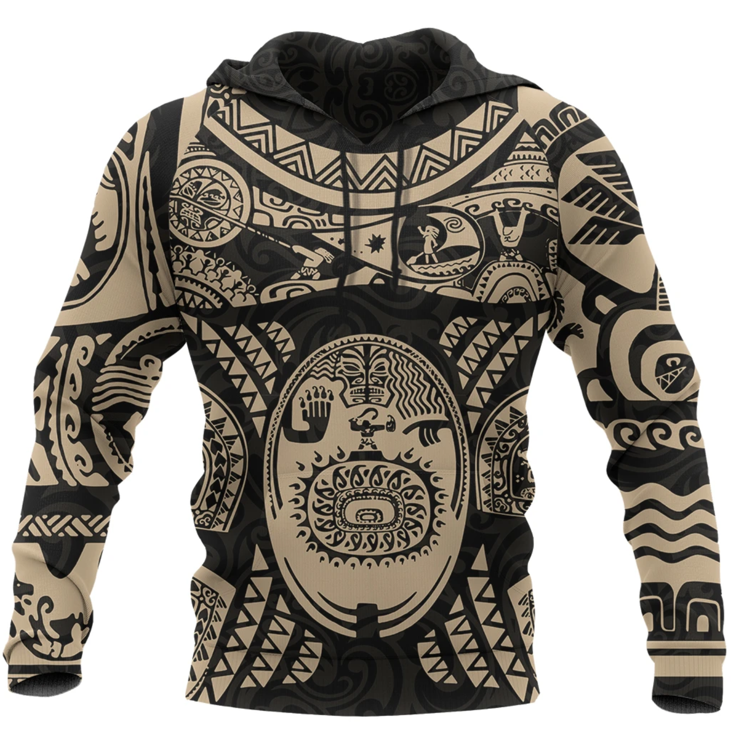 Maui Tattoo Shirt, Mini Maui Tattoo 3D Full Printing Pullover Hoodie MP981-Apparel-MP-Hoodie-S-Vibe Cosy™