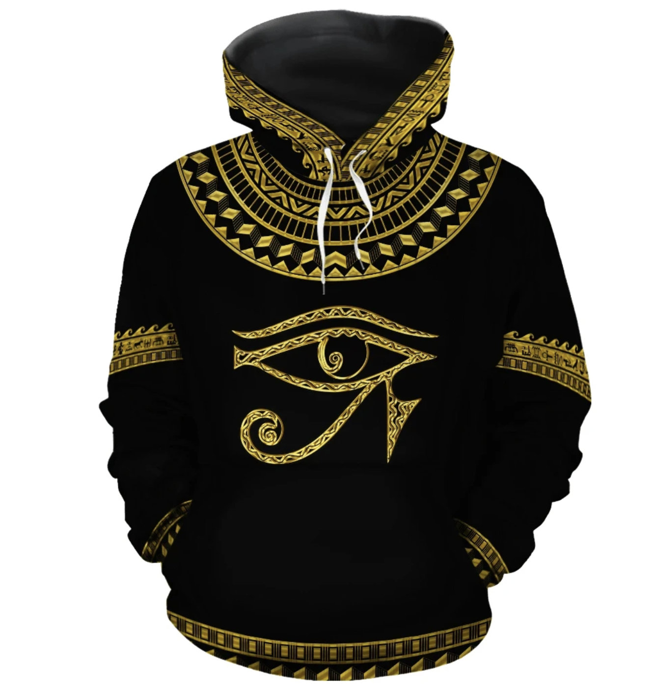 African Hoodie - African Horus Egypt Hoodie DTD26062003-ALL OVER PRINT HOODIES (A)-HPArt-Women-XS-Black-Vibe Cosy™